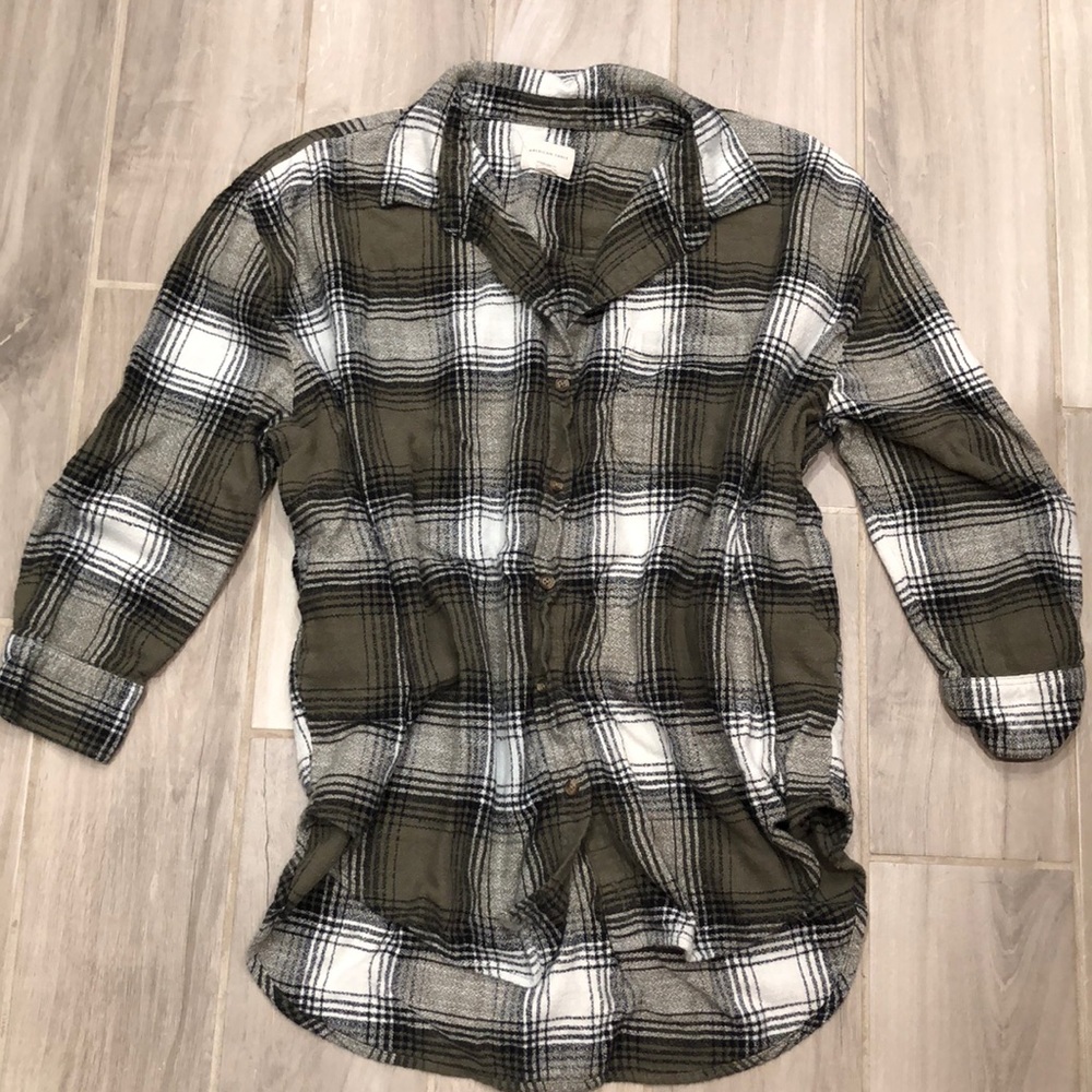 American Eagle oversized fit flannel top